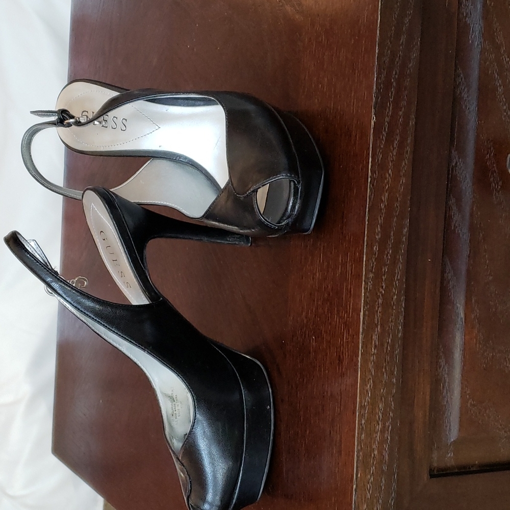 Black open toed heels